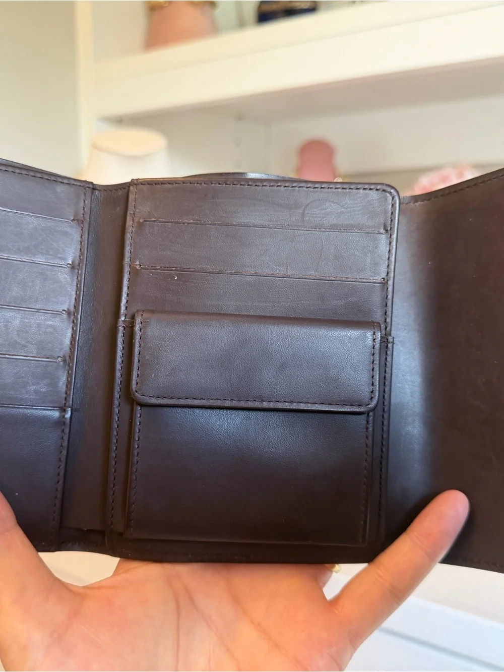 Louis Vuitton Dark Brown Men’s Unisex Epi  Leather Fold Wallet